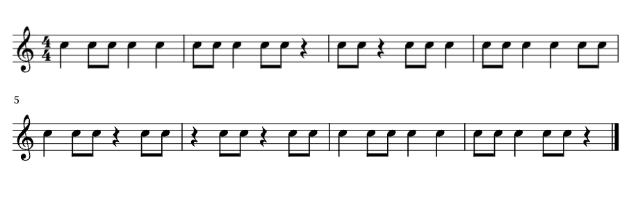 Rhythmic cells example